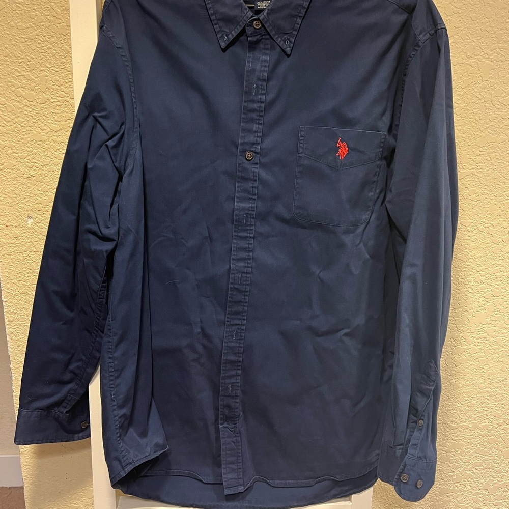 U.S. Polo Assn. Dark Blue Casual Button Down Shirt XXL
